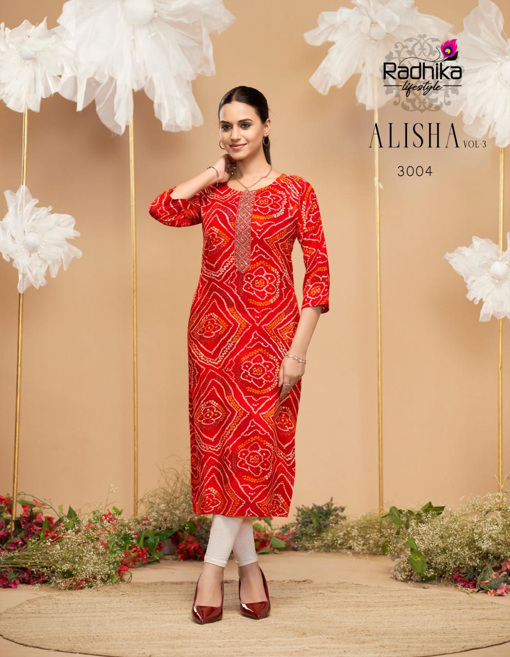 Radhika LifeStyle Alisha Vol 3 catalog kurtis manufacturers in jaipur