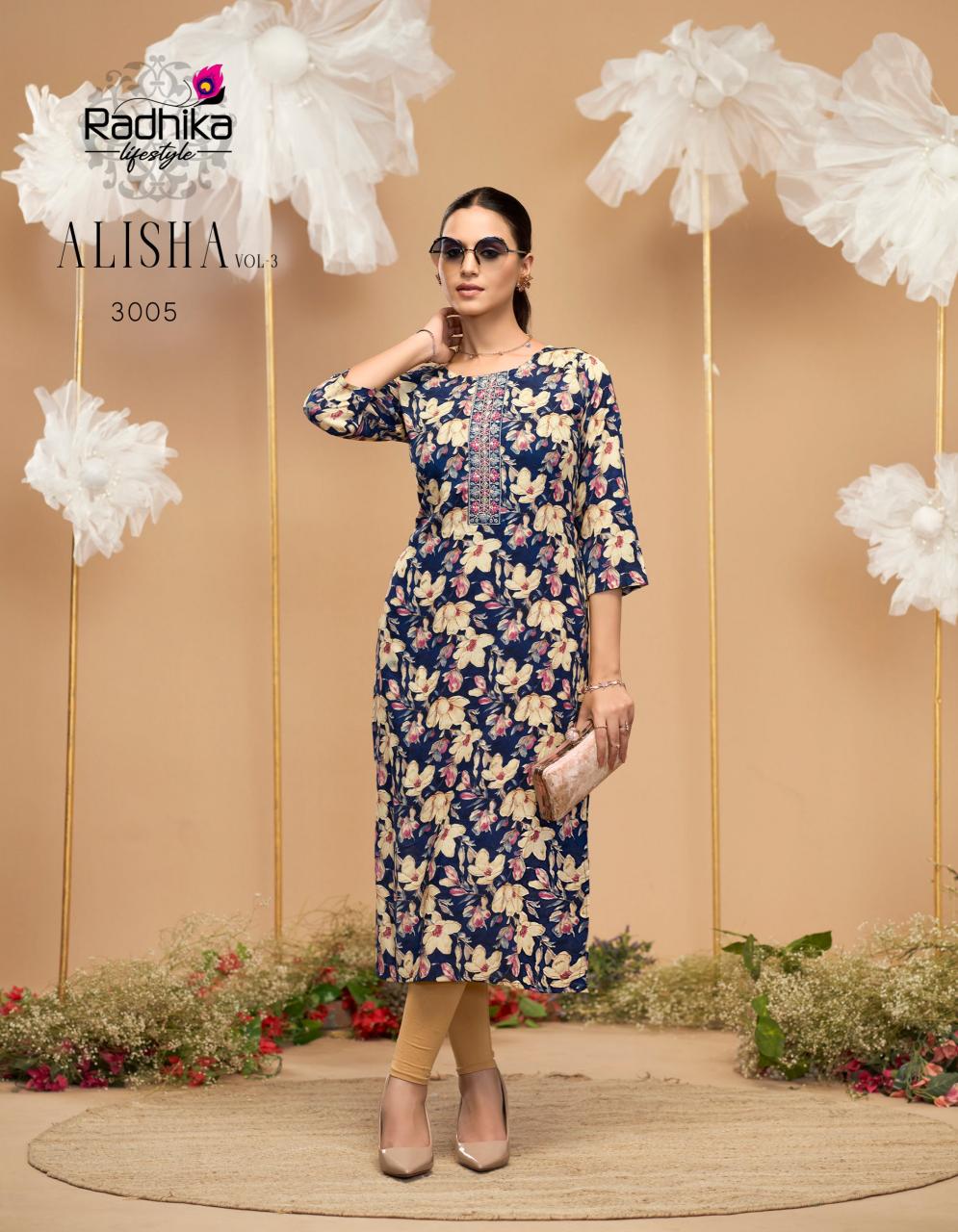 Radhika LifeStyle Alisha Vol 3 catalog kurtis manufacturers in jaipur