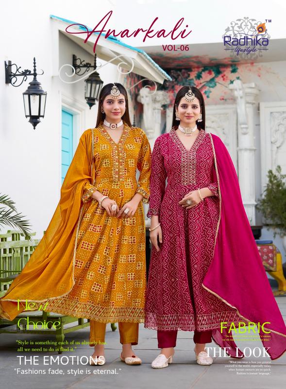 Radhika LifeStyle Anarkali Vol 6 Catalog best manufacturer kurti in jaipur