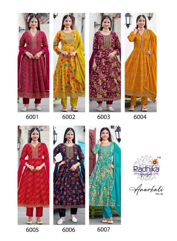 Radhika LifeStyle Anarkali Vol 6 Catalog best manufacturer kurti in jaipur
