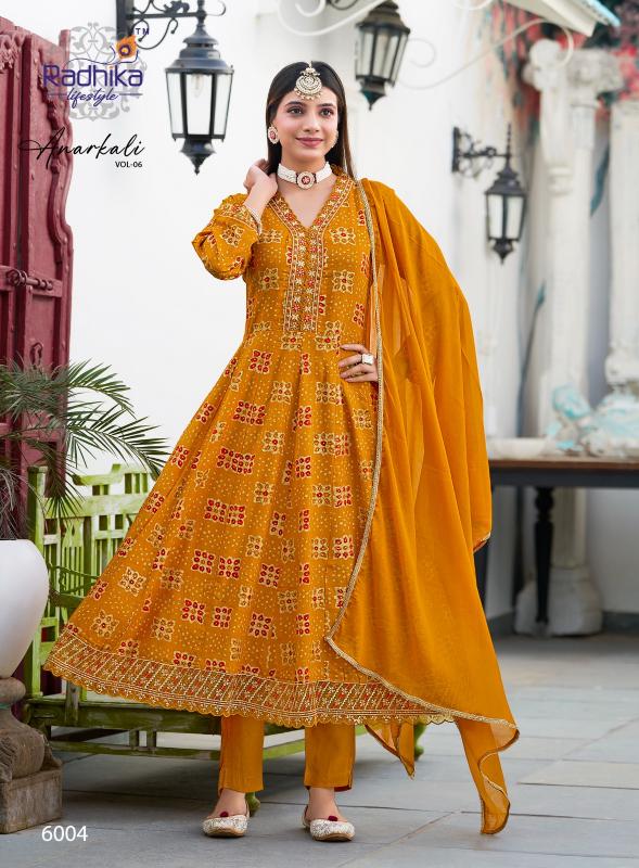 Radhika LifeStyle Anarkali Vol 6 Catalog best manufacturer kurti in jaipur