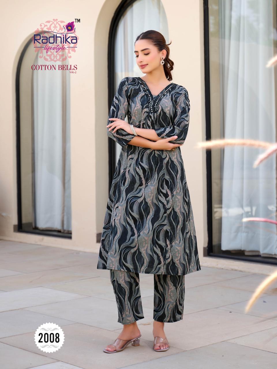 Radhika Lifestyle Cotton Bells Vol 2 catalog jaipuri cotton printed kurtis wholesale