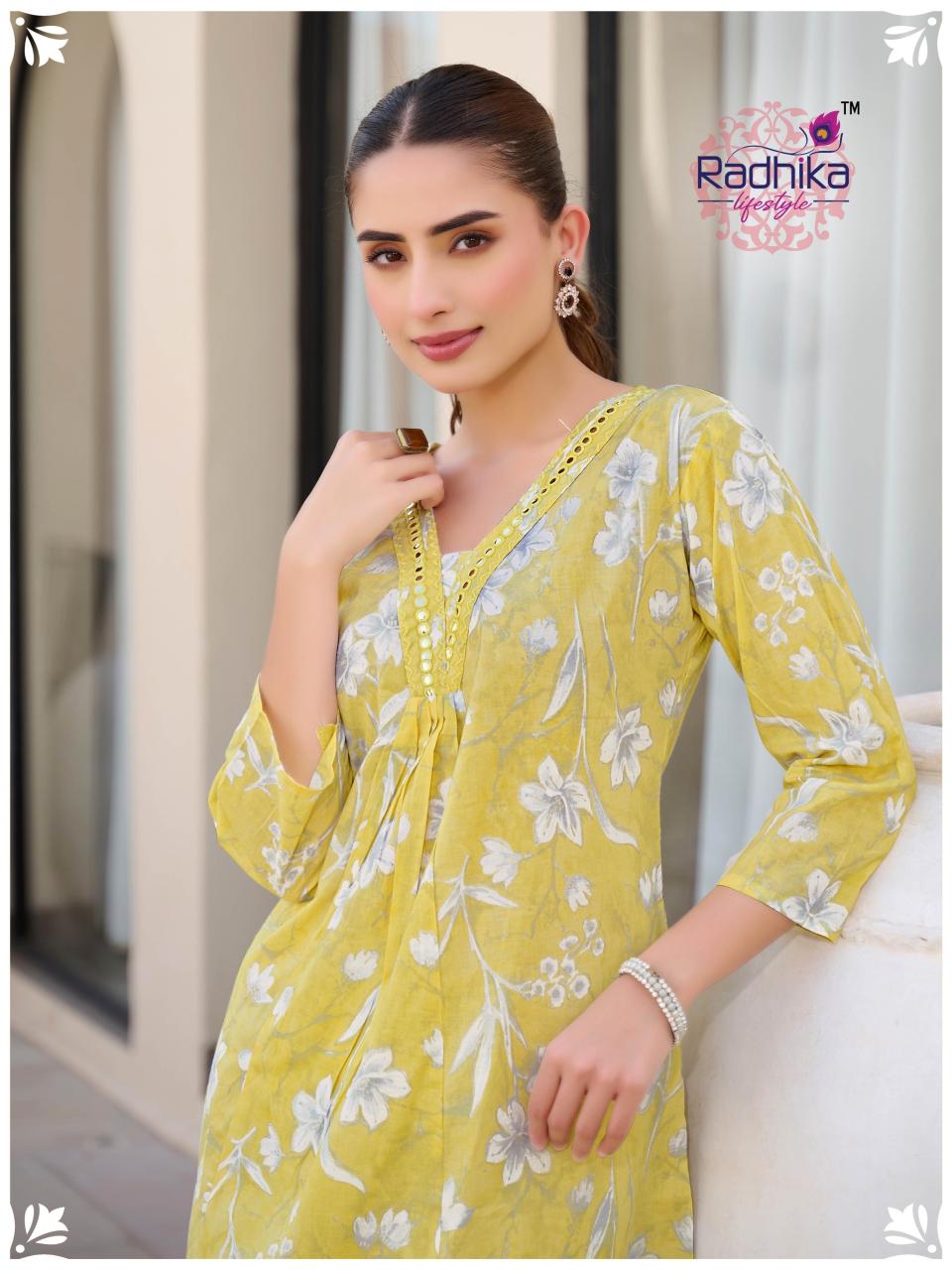 Radhika Lifestyle Cotton Bells Vol 2 catalog jaipuri cotton printed kurtis wholesale
