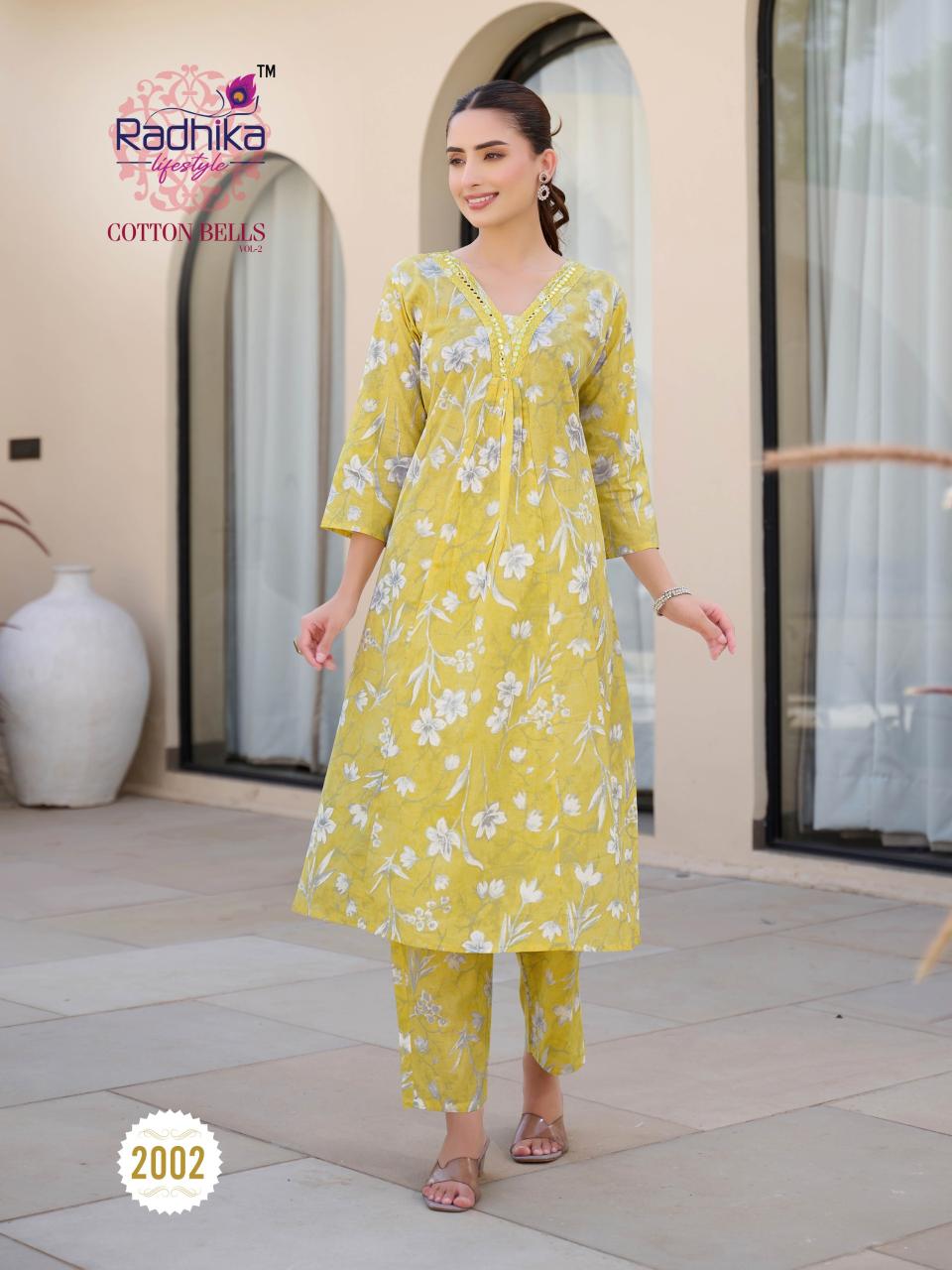 Radhika Lifestyle Cotton Bells Vol 2 catalog jaipuri cotton printed kurtis wholesale
