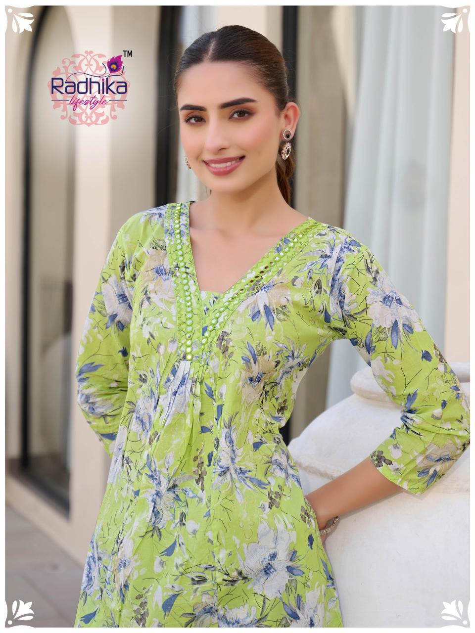 Radhika Lifestyle Cotton Bells Vol 2 catalog jaipuri cotton printed kurtis wholesale