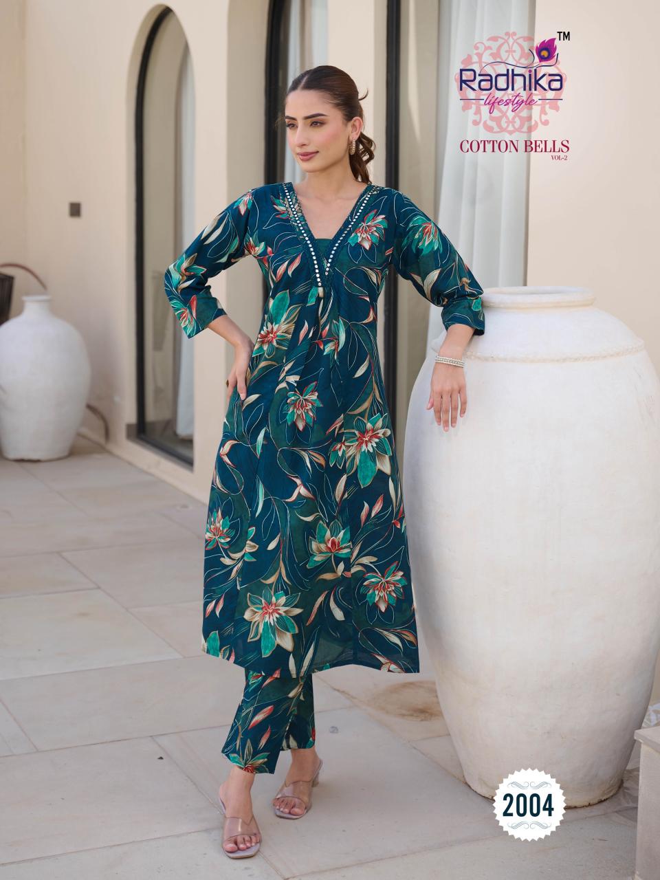 Radhika Lifestyle Cotton Bells Vol 2 catalog jaipuri cotton printed kurtis wholesale