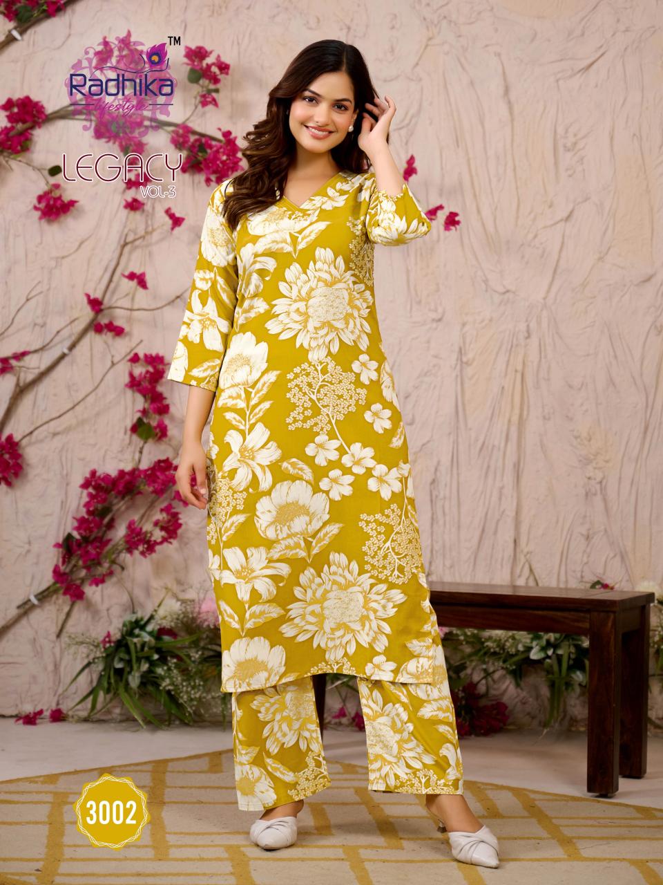 Radhika Lifestyle Legacy vol 3 catalog wholesale coord sets