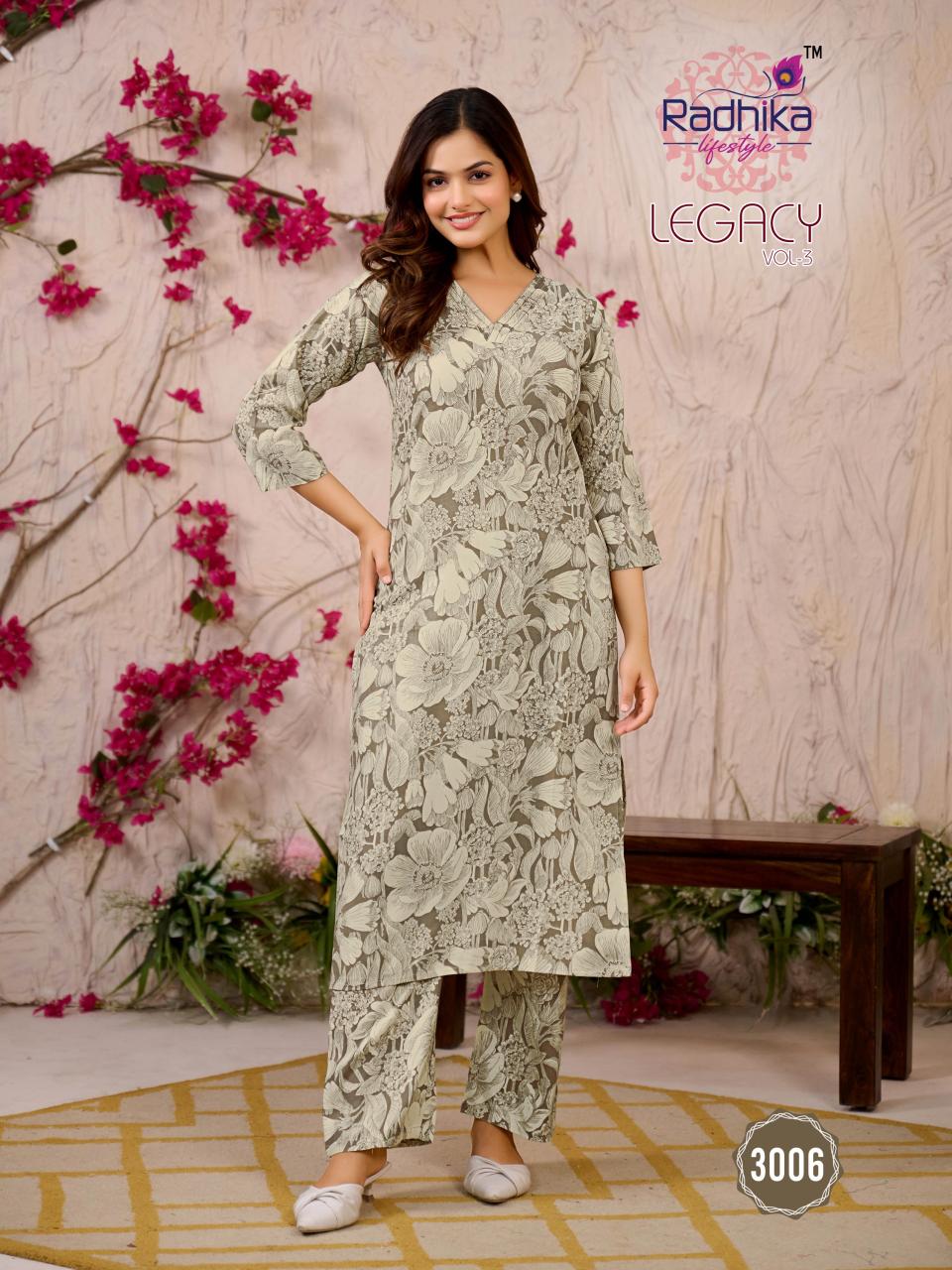 Radhika Lifestyle Legacy vol 3 catalog wholesale coord sets