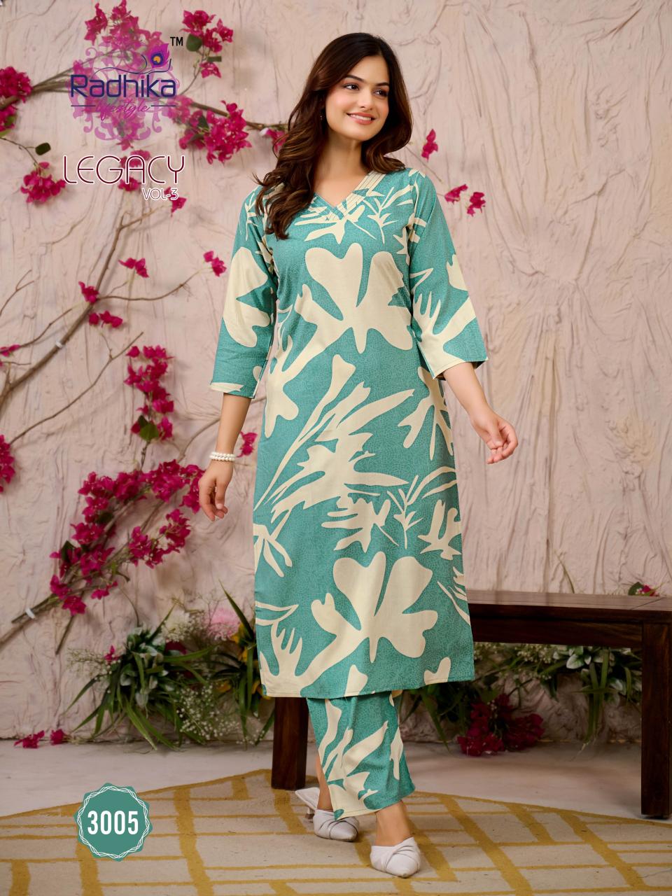 Radhika Lifestyle Legacy vol 3 catalog wholesale coord sets