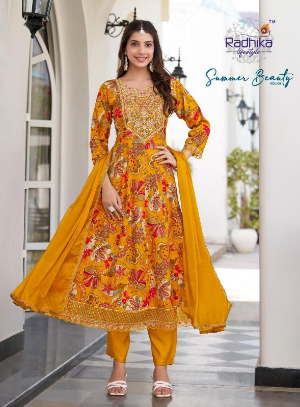 Radhika Lifestyle Summer Beauty Vol 4 catalog india anarkali kurtis