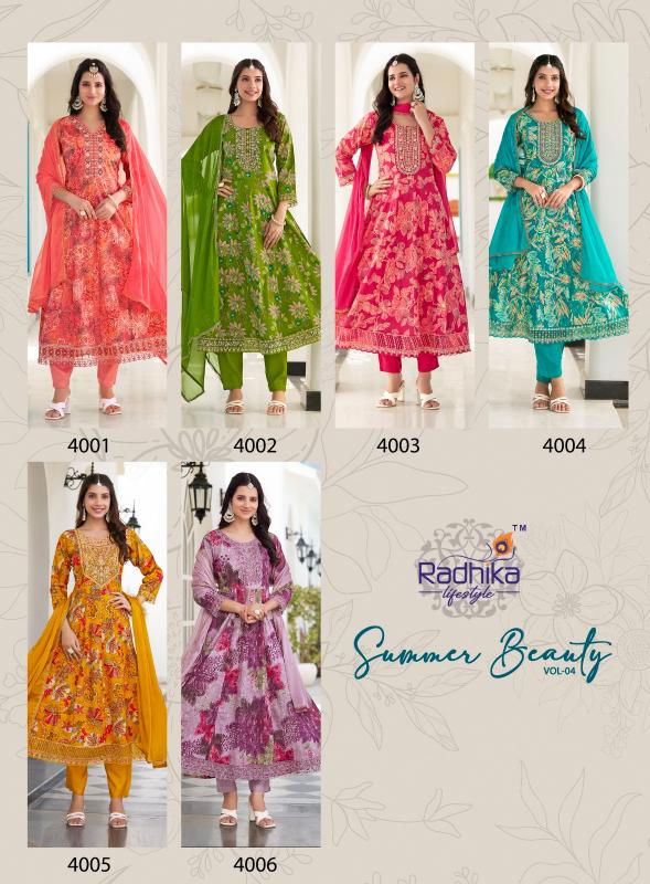 Radhika Lifestyle Summer Beauty Vol 4 catalog india anarkali kurtis