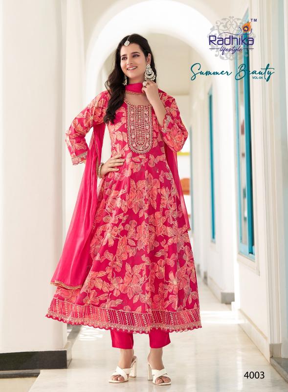 Radhika Lifestyle Summer Beauty Vol 4 catalog india anarkali kurtis