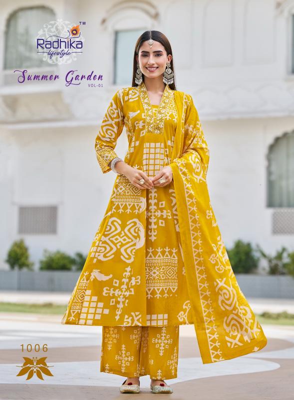 Radhika Lifestyle Summer Garden Vol 1 catalog jaipuri kurtis wholesale