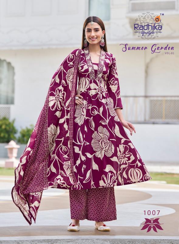 Radhika Lifestyle Summer Garden Vol 1 catalog jaipuri kurtis wholesale