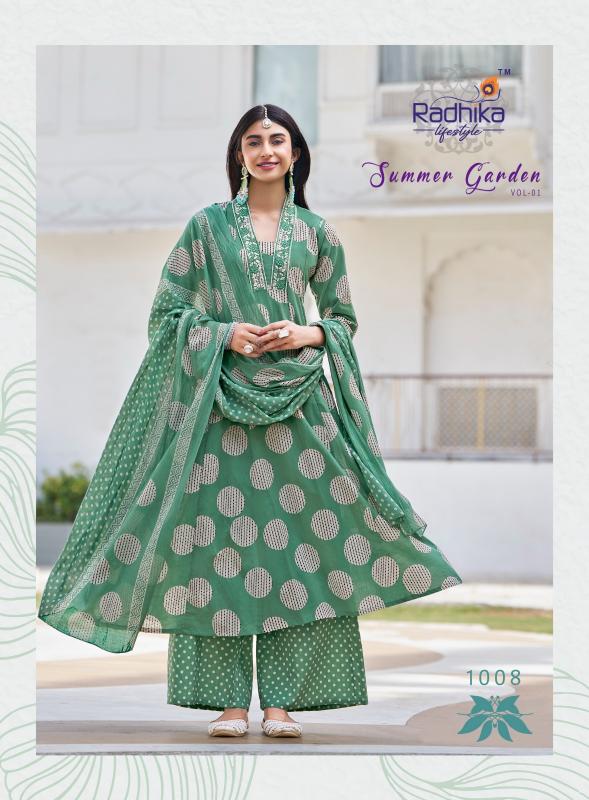 Radhika Lifestyle Summer Garden Vol 1 catalog jaipuri kurtis wholesale