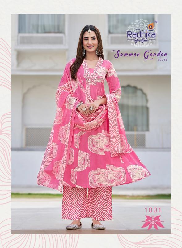 Radhika Lifestyle Summer Garden Vol 1 catalog jaipuri kurtis wholesale
