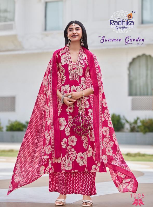 Radhika Lifestyle Summer Garden Vol 1 catalog jaipuri kurtis wholesale