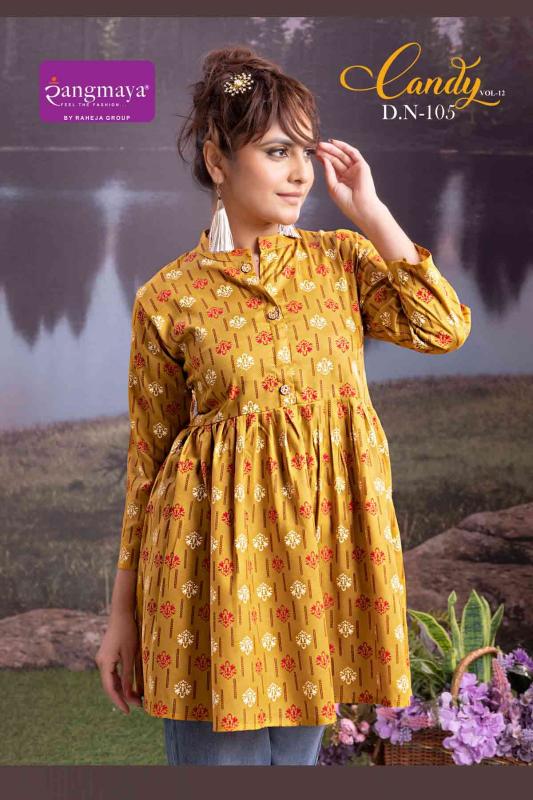 Rangmaya Candy 12 Catalog indian short kurti