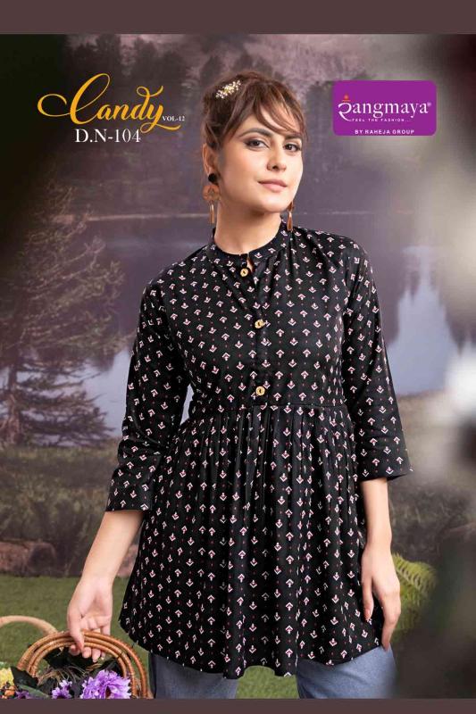 Rangmaya Candy 12 Catalog indian short kurti