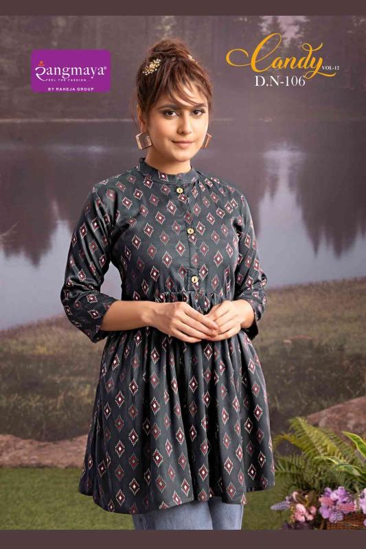 Rangmaya Candy 12 Catalog indian short kurti