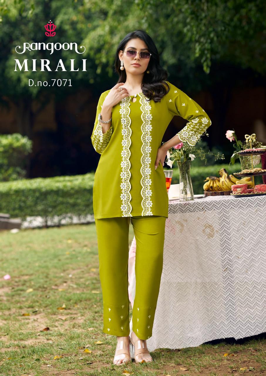 Rangoon Mirali Catalog modest co ord sets wholesale
