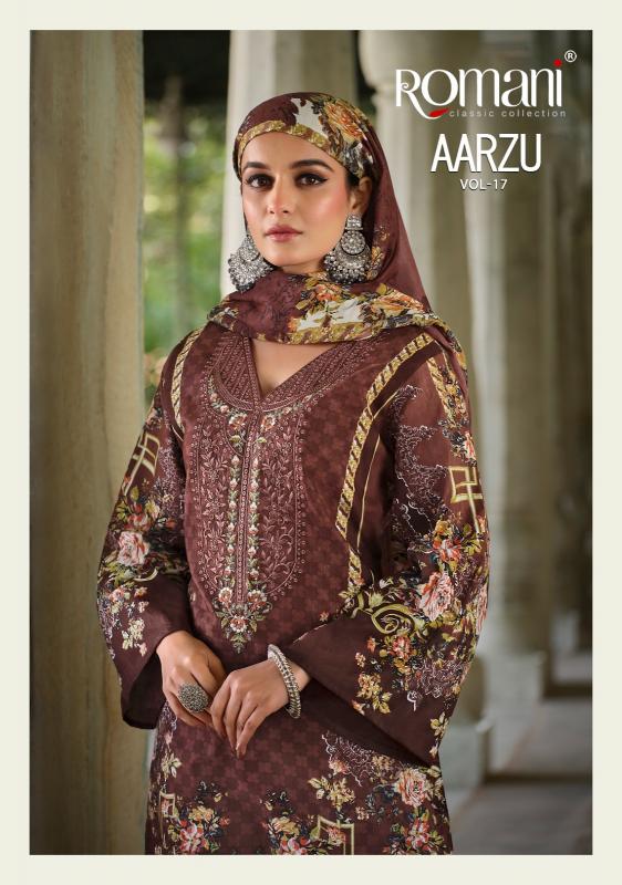 Romani Aarzu Vol 16 Catalog wholesale pure cotton dress materials