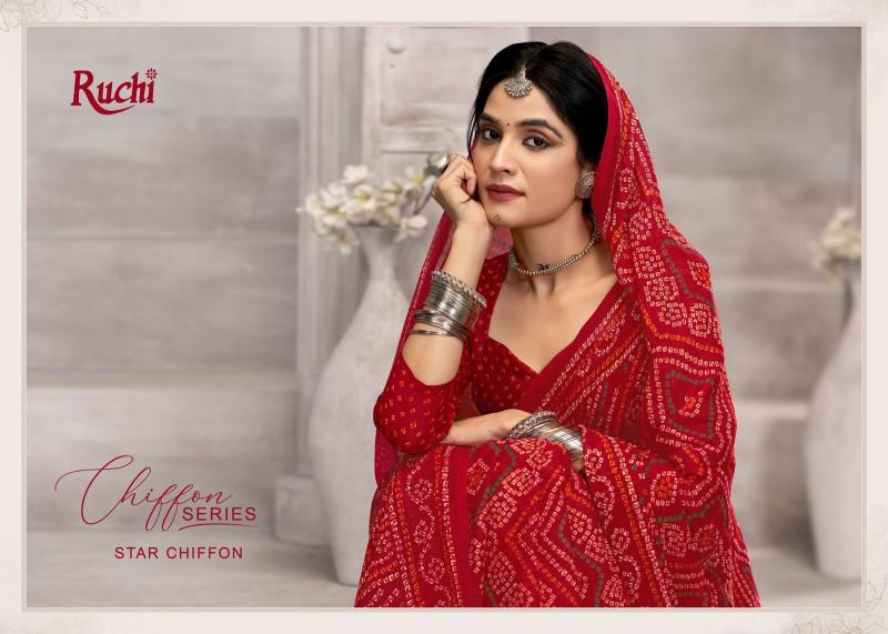 Ruchi Star Chiffon Catalog chiffon sarees at surat