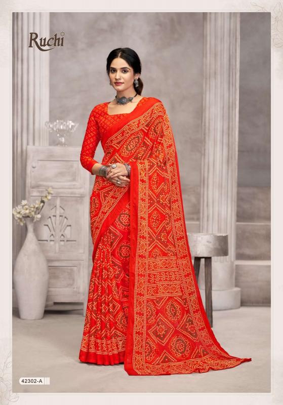 Ruchi Star Chiffon Catalog chiffon sarees at surat