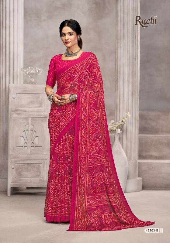 Ruchi Star Chiffon Catalog chiffon sarees at surat