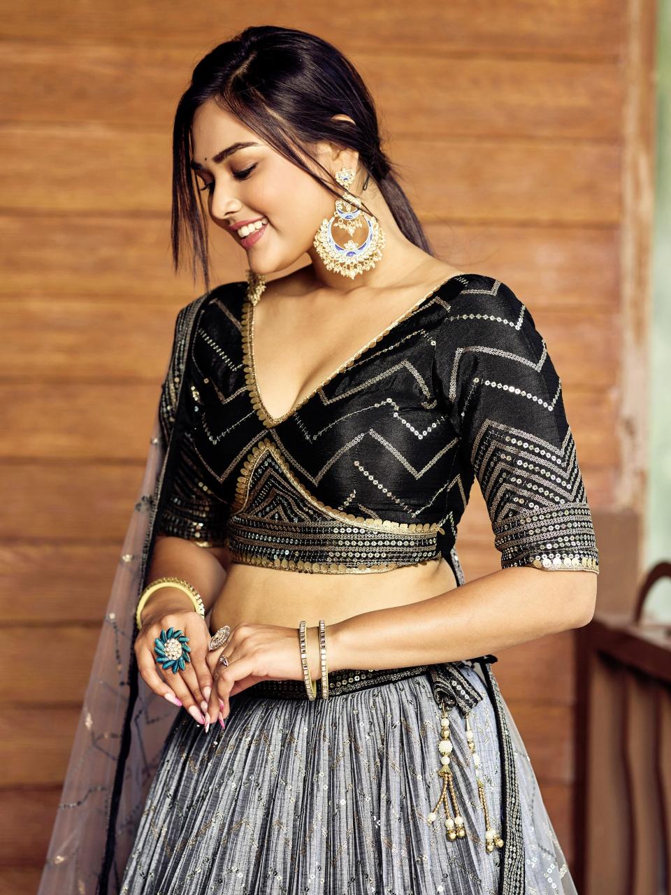 Sabella 5057 Black catalog best lehenga in india