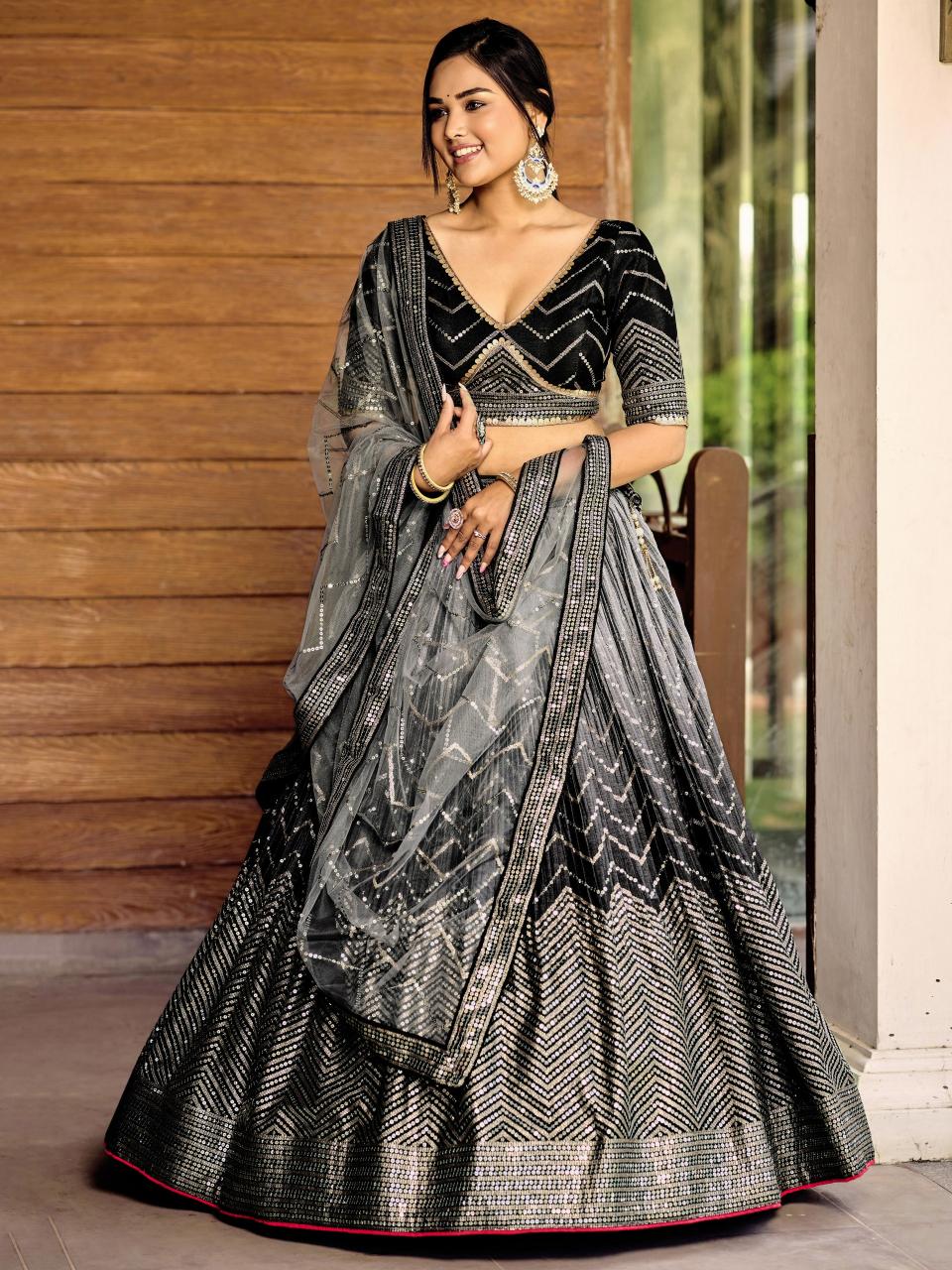 Sabella 5057 Black catalog best lehenga in india