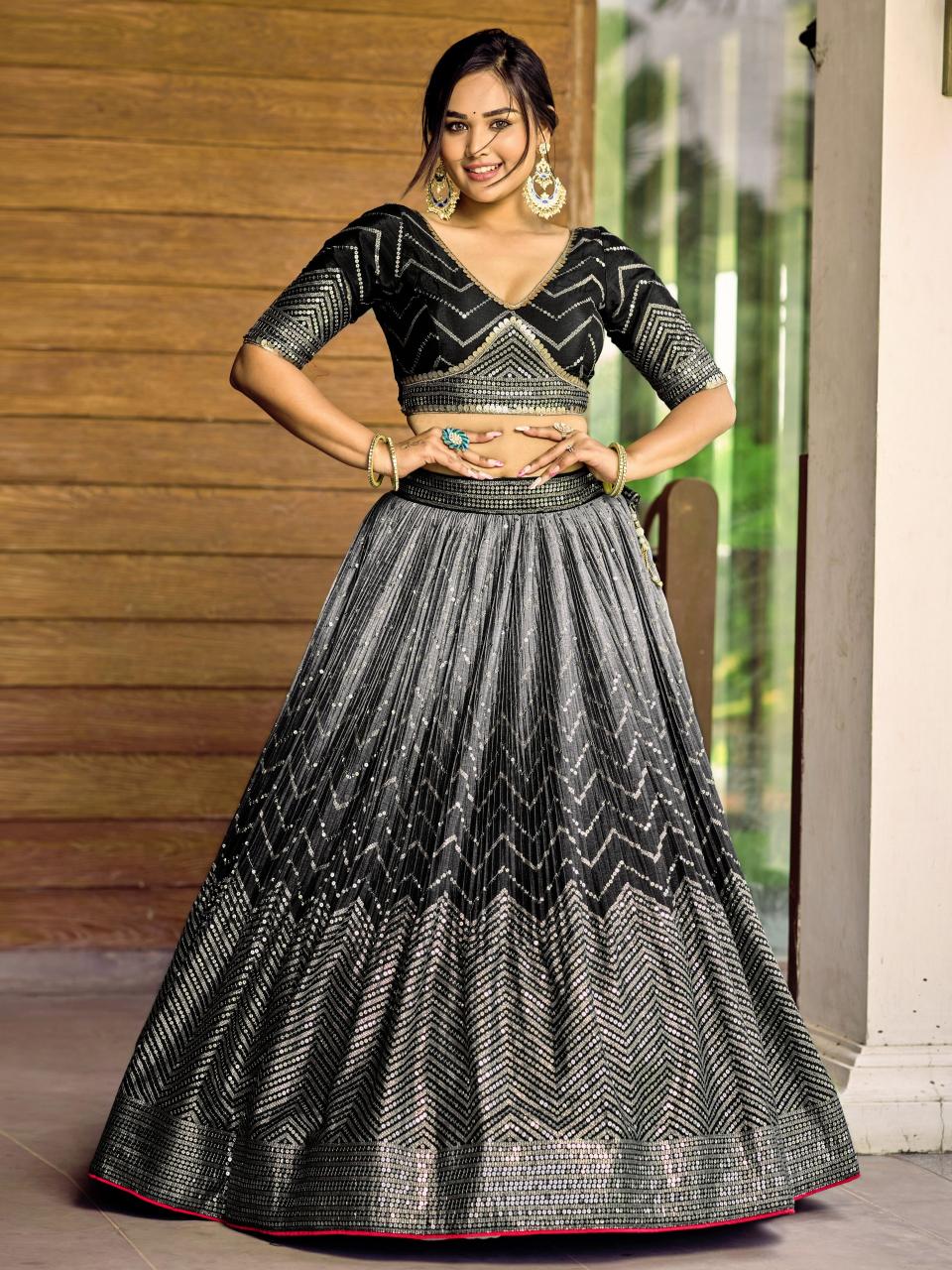 Sabella 5057 Black catalog best lehenga in india