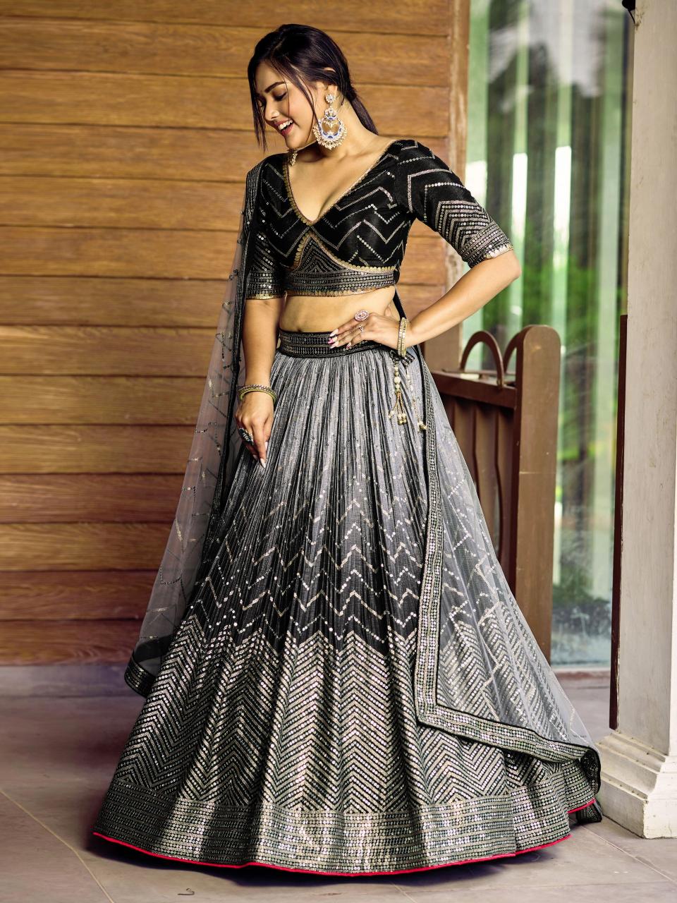 Sabella 5057 Black catalog best lehenga in india