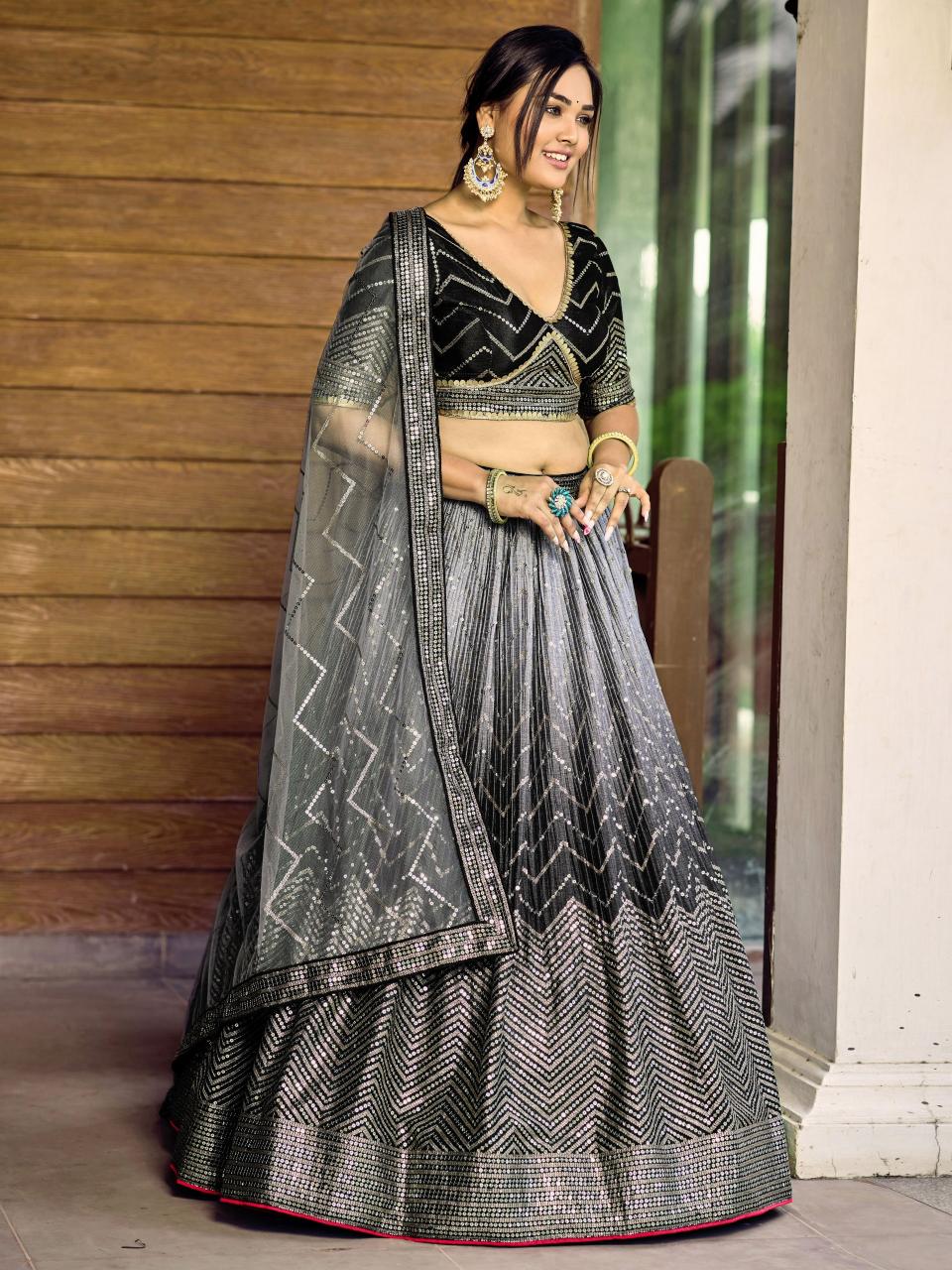 Sabella 5057 Black catalog best lehenga in india