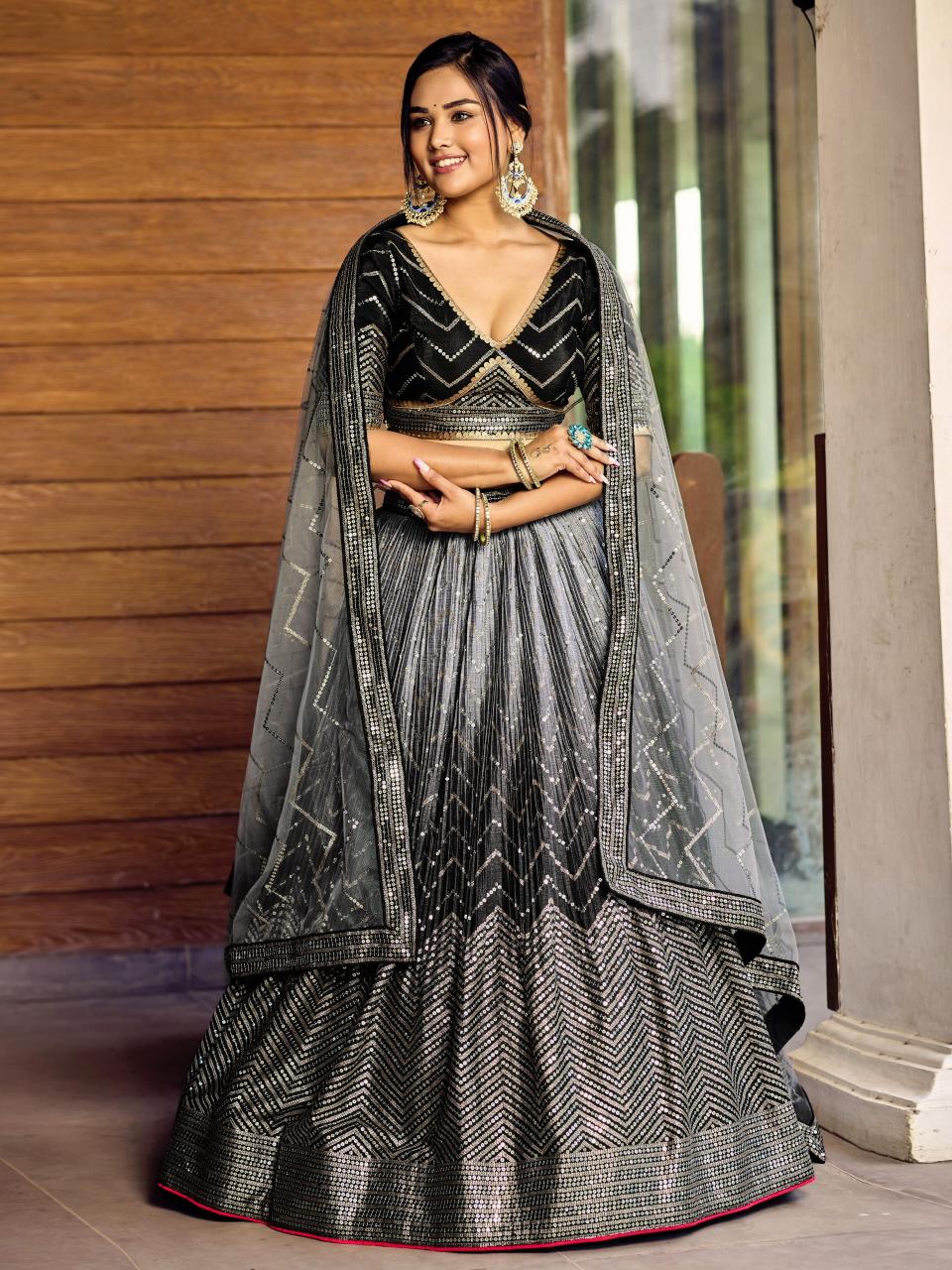 Sabella 5057 Black catalog best lehenga in india