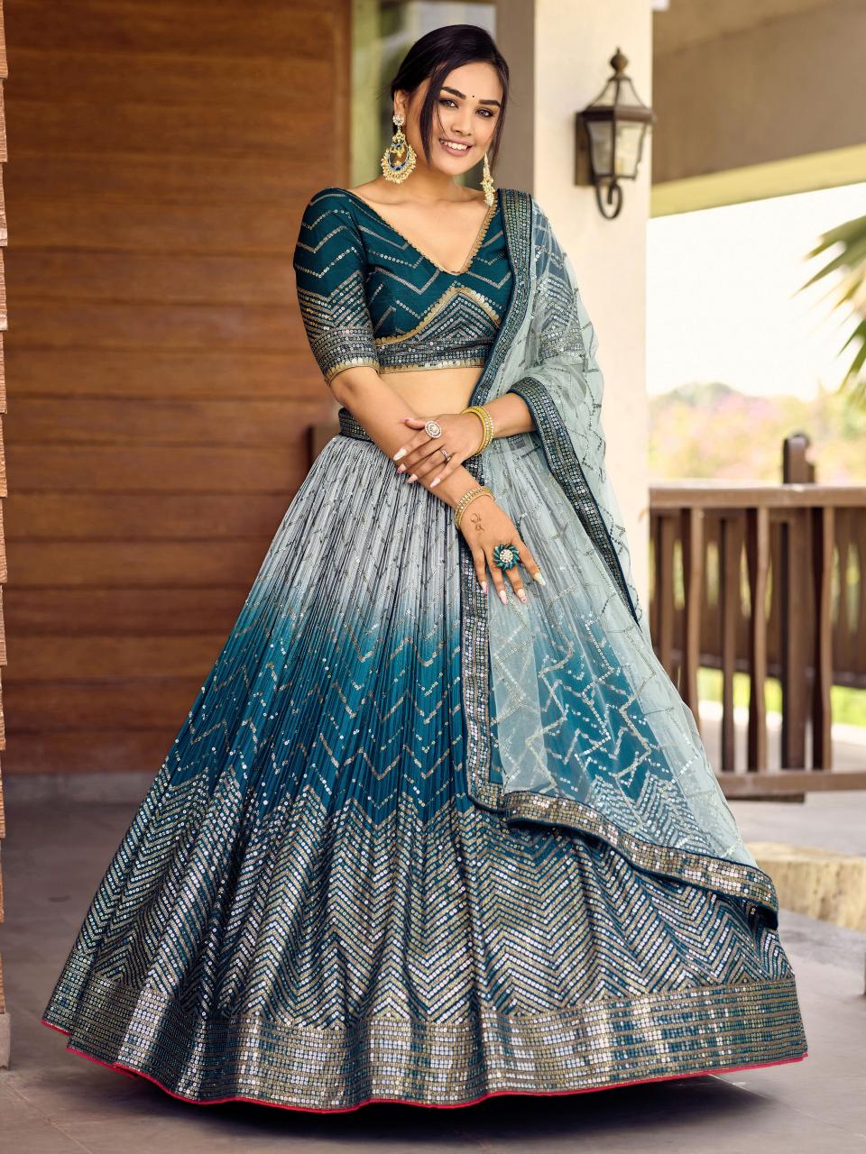 Sabella 5057 Blue catalog lehenga brands in india