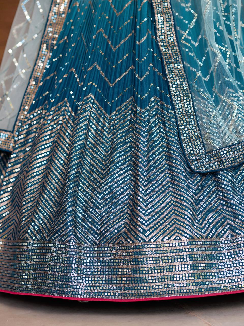 Sabella 5057 Blue catalog lehenga brands in india