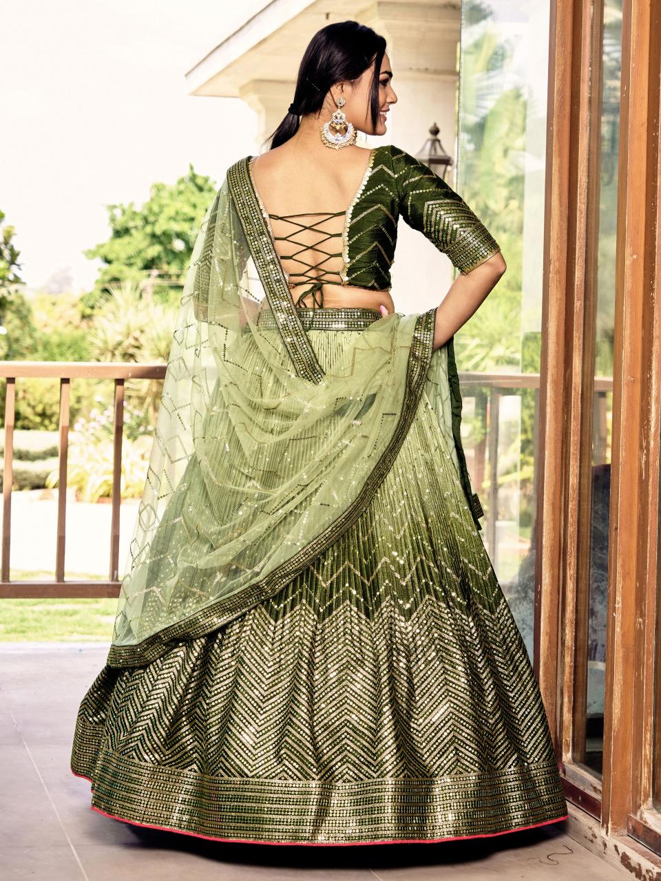Sabella 5057 Green catalog top 10 lehenga brands in india