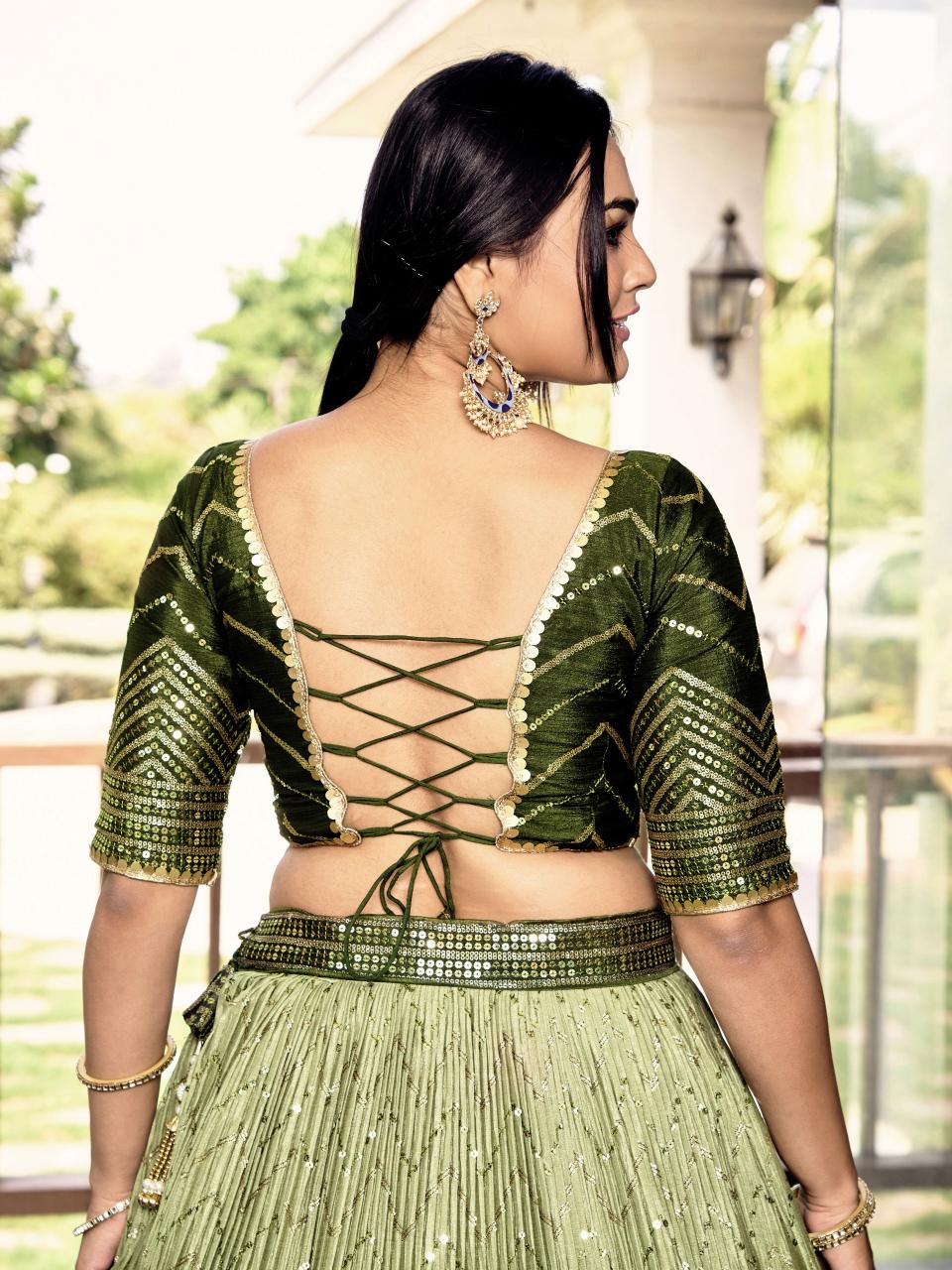 Sabella 5057 Green catalog top 10 lehenga brands in india