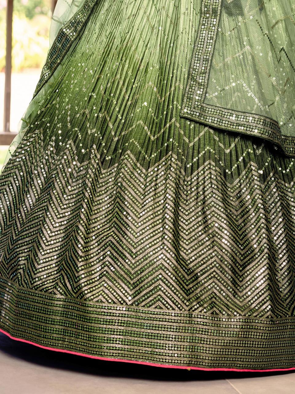 Sabella 5057 Green catalog top 10 lehenga brands in india