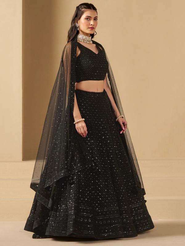 Sabella 5124 Black catalog embroidery lehenga wholesale