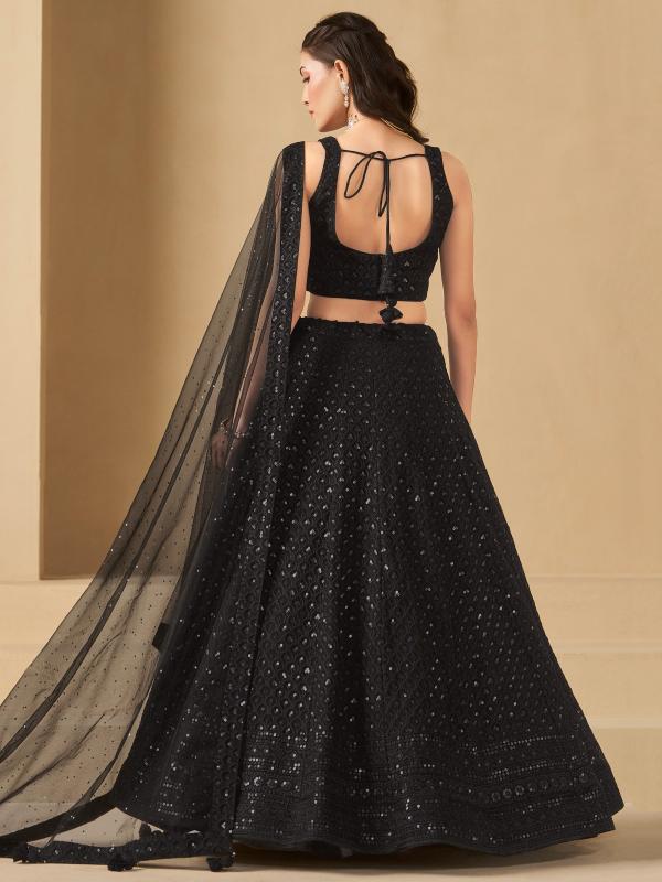 Sabella 5124 Black catalog embroidery lehenga wholesale