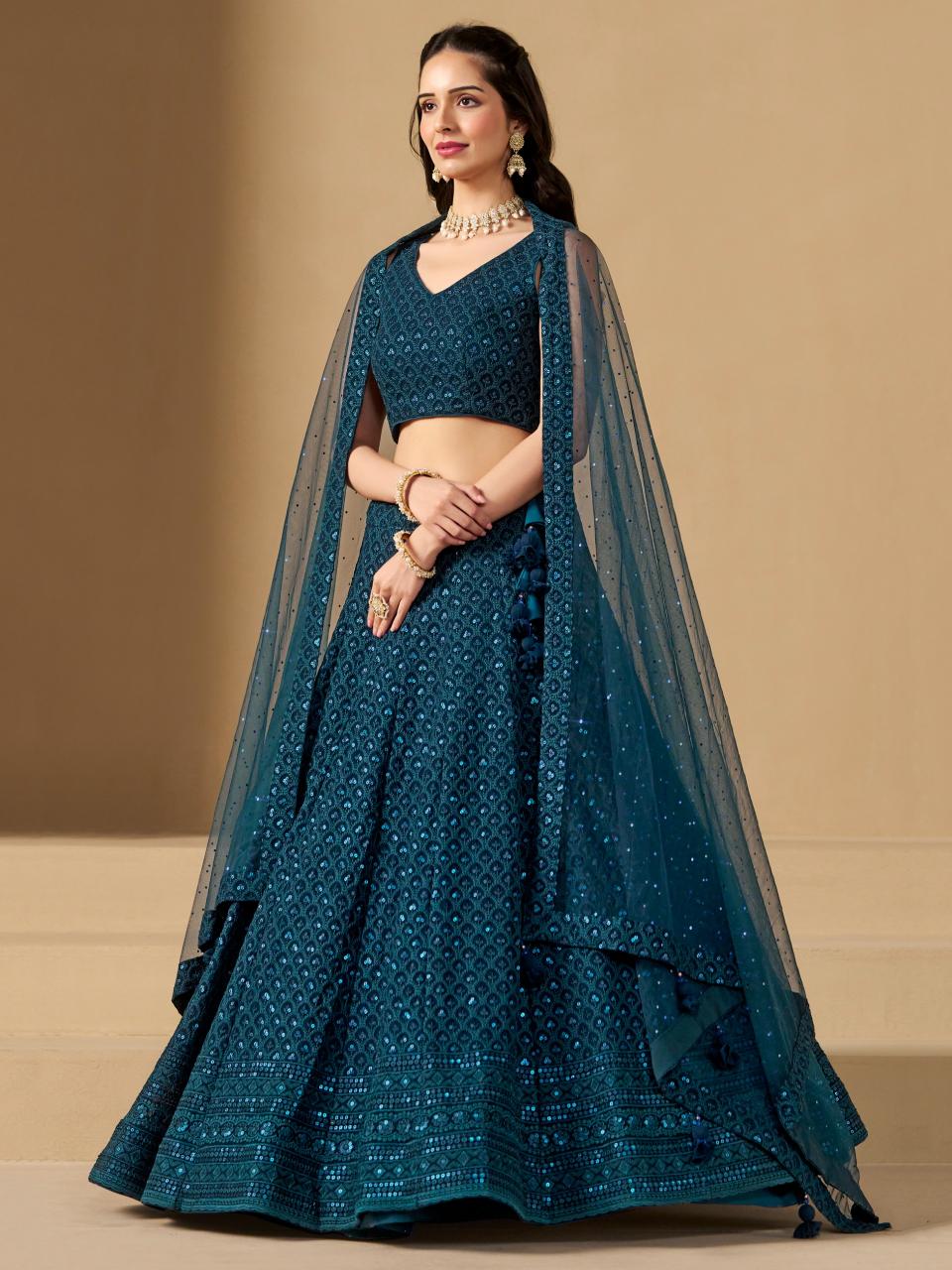Sabella 5124 Blue catalog lehenga below 2500 wholesale
