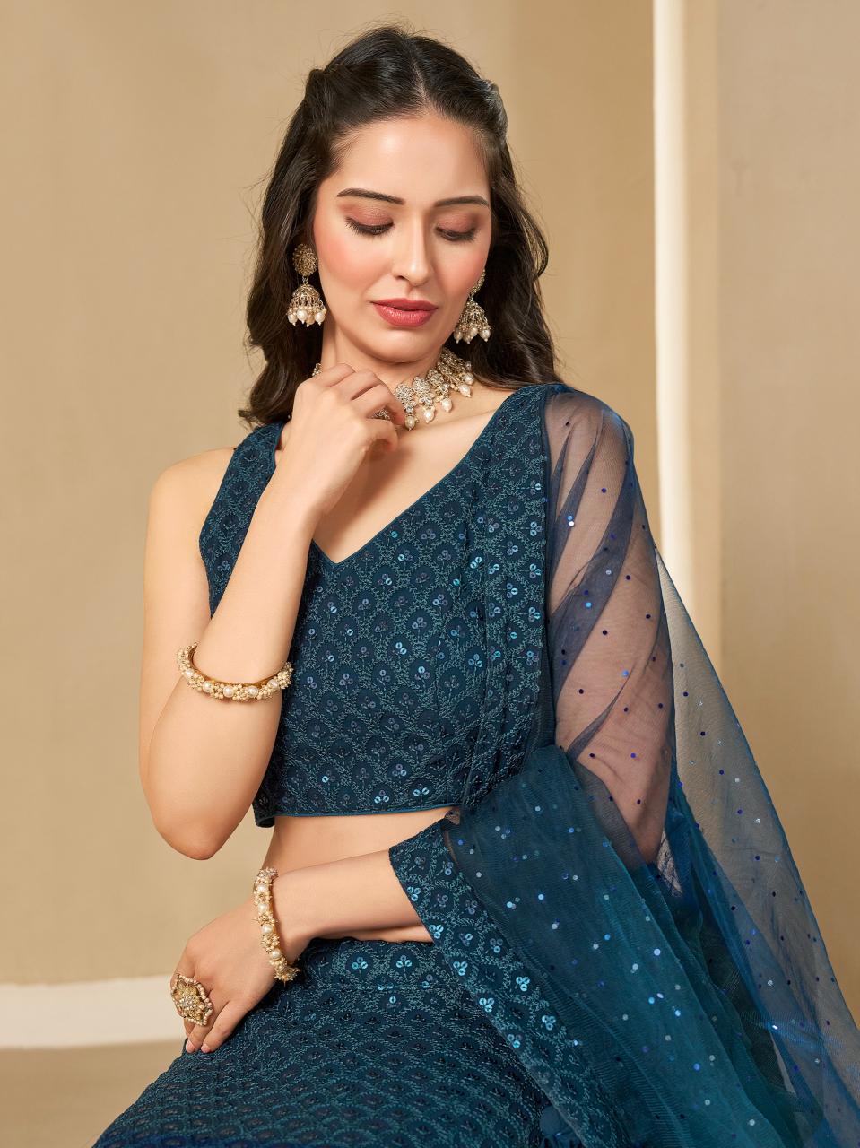 Sabella 5124 Blue catalog lehenga below 2500 wholesale