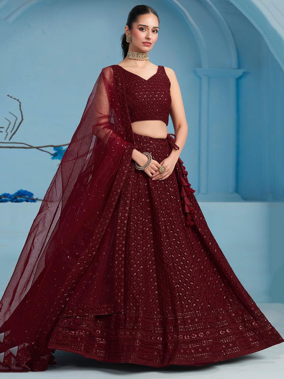 Sabella 5124 Maroon catalog lehenga wholesale market in mumbai