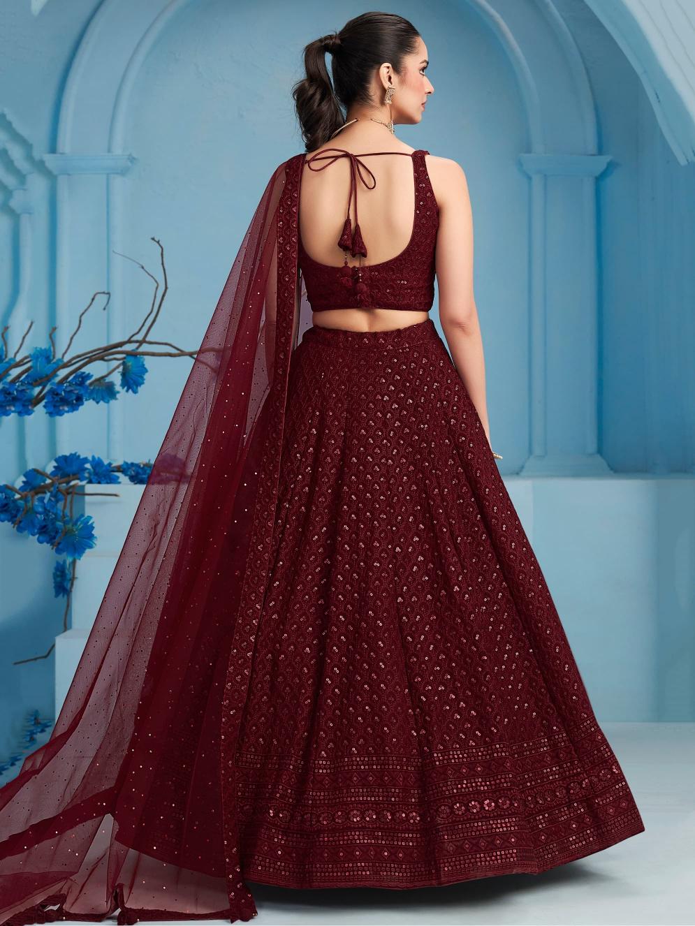 Sabella 5124 Maroon catalog lehenga wholesale market in mumbai