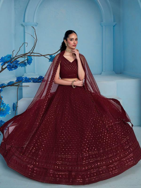 Sabella 5124 Maroon catalog lehenga wholesale market in mumbai