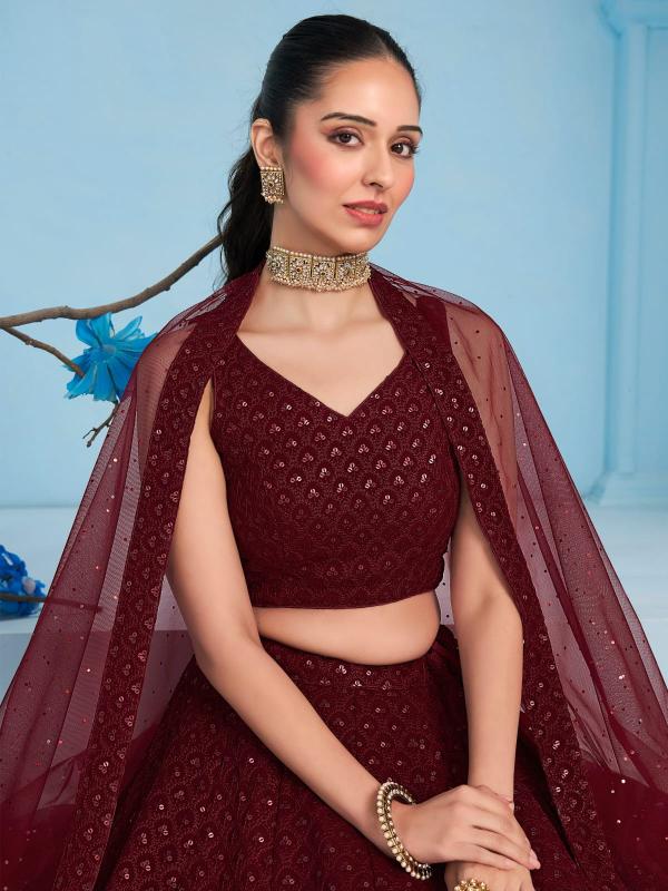 Sabella 5124 Maroon catalog lehenga wholesale market in mumbai