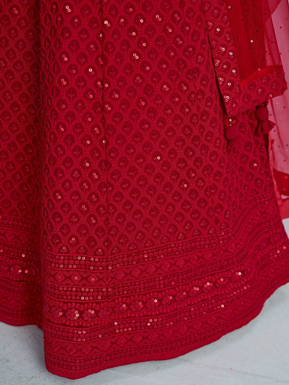 Sabella 5124 Red catalog best lehenga brands in india