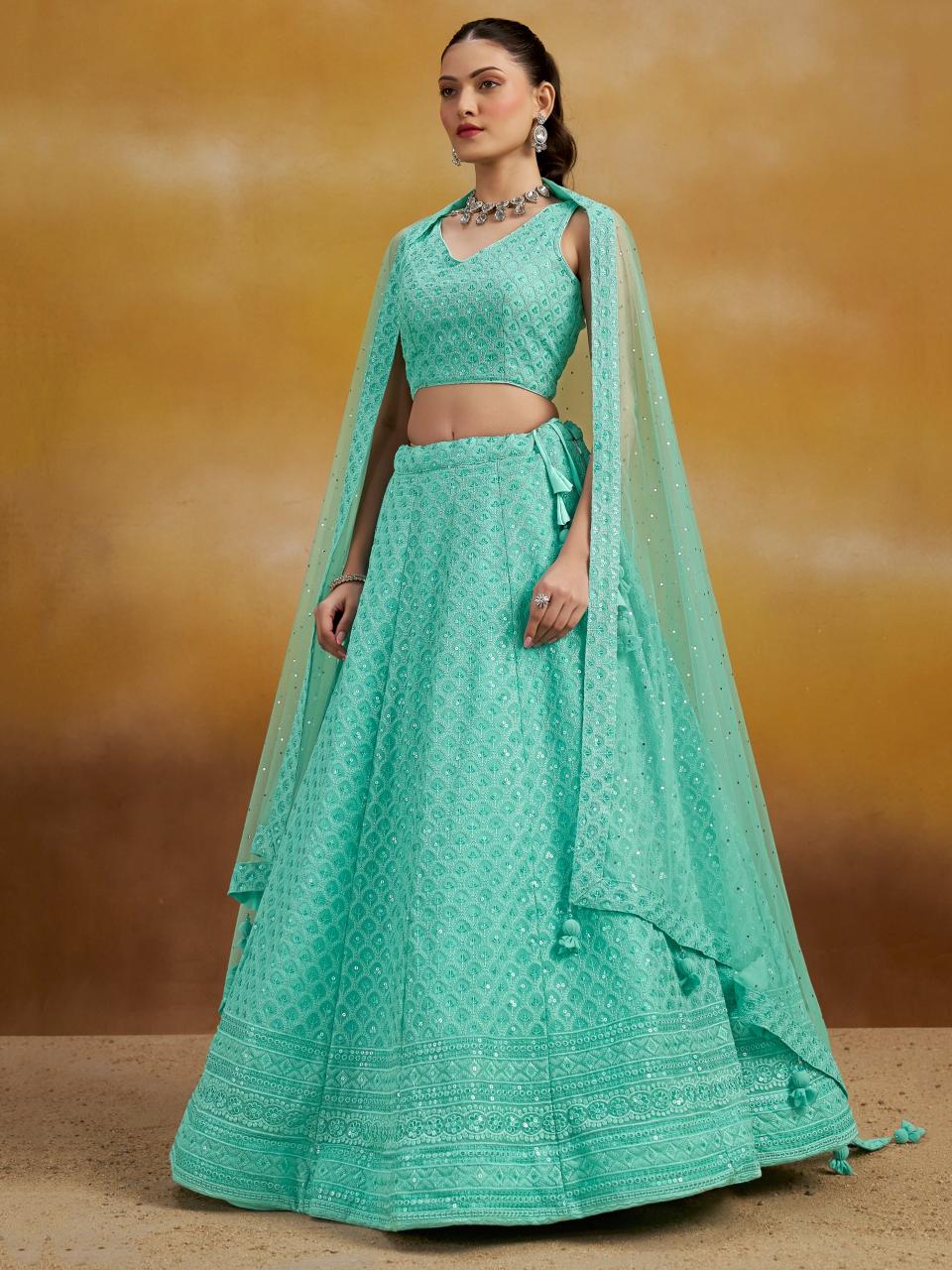 Sabella 5124 Sky catalog lehenga online india